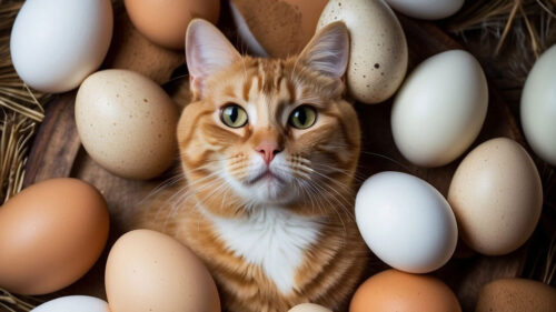 خواص غذای گربه با تخم مرغ